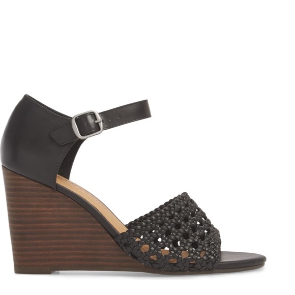 🆕 Lucky Brand Rabekka Open Toe Wedge Sandals Sz.8 - Picture 3 of 7